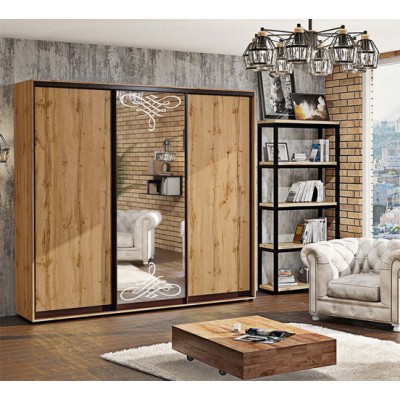 Шкаф-купе "ДСП" с зеркалом 2,2м